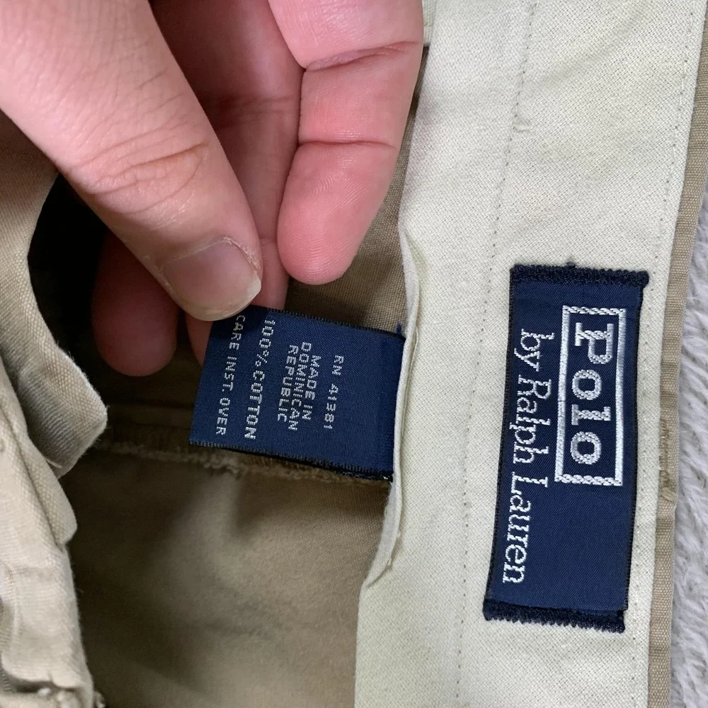 Polo Ralph‎ Lauren Pants Mens 34x30 Khaki Beige Cotton Chino Straight Leg Casual
